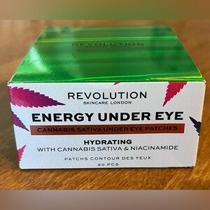 Revolution Energy Under Eye Patches with Cannabis Hydrating 60 Count New In Box